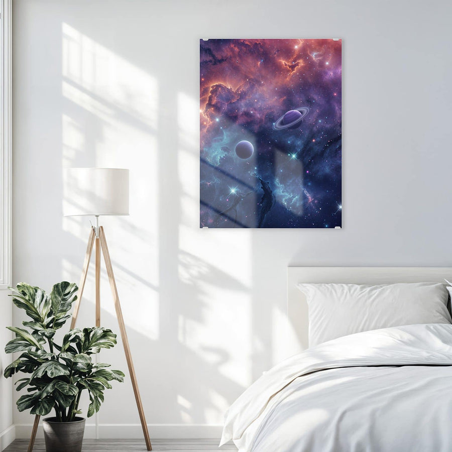 Maße Wandbild - Planet mit Ring - Hochformat
