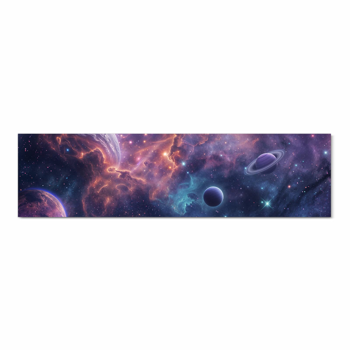 Geräuschdämpfender Läufer für die Küche mit Motiv Kosmisches Universum in Frontansicht