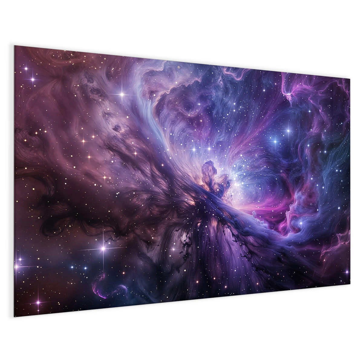 4 mm Glas statt lackiertem Blech – Magnettafel - Violetter Sternennebel