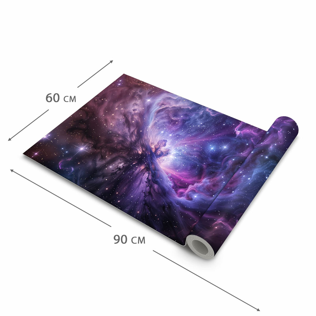 Komfortabler Küchenteppich mit Motiv Galaktisches Leuchten in der Grösse 80x300 cm