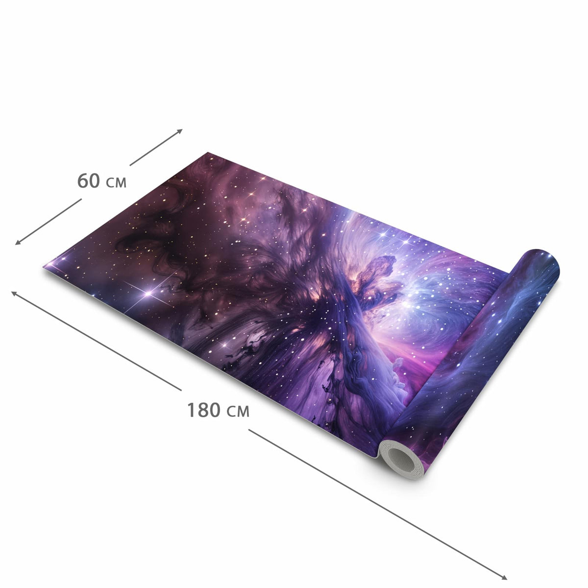 Zeitsparender Küchenläufer mit Motiv Galaktisches Leuchten in der Grösse 80x300 cm