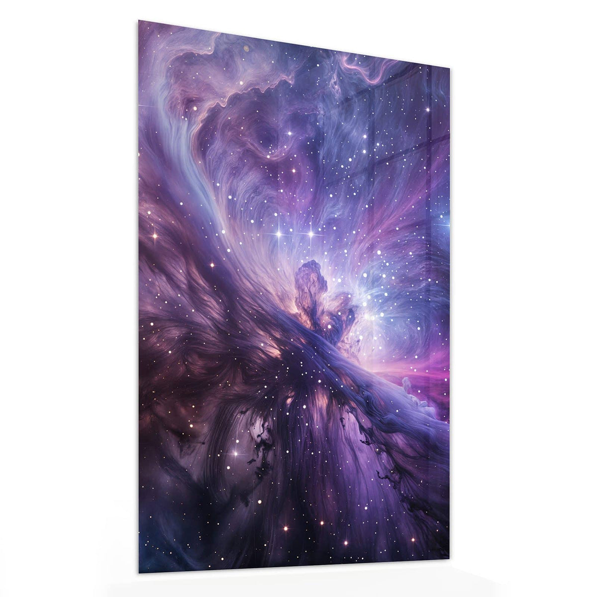 11 Größen – von 30 × 60 bis 60 × 150 cm – Wandbild - Violetter Sternennebel - Hochformat