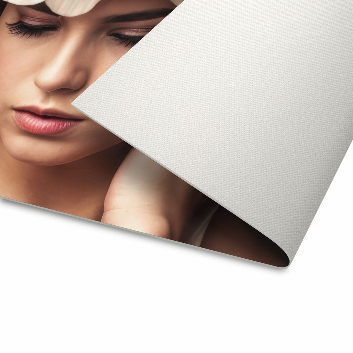 Pflegeleichter Läufer für die Küche mit Motiv Blumenhut Portrait in der Unterseite