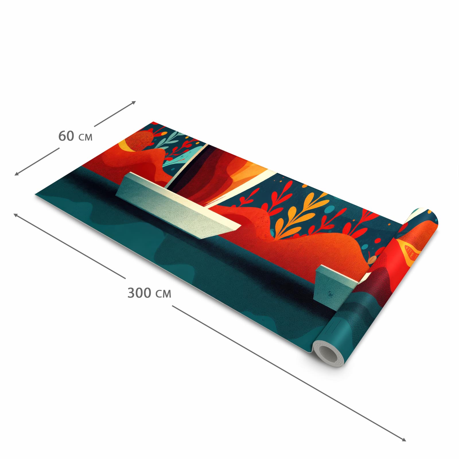 Pflegeleichter waschbarer Küchenläufer mit Motiv Kaffee Am Abend in der Größe 60x90 cm