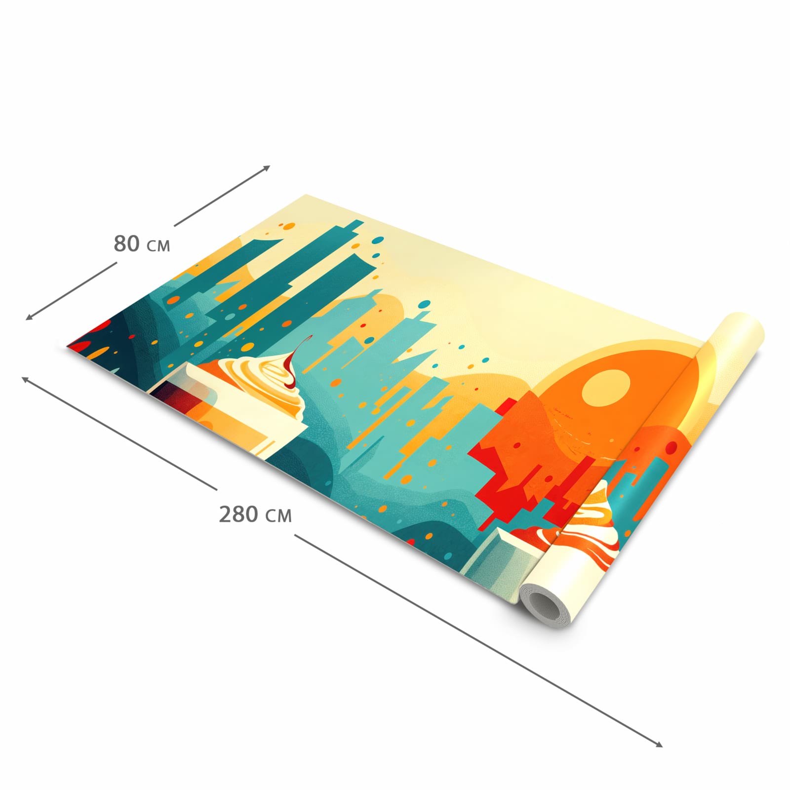 Dünner Küchenteppich mit Motiv Kaffee Am Abend in der Grösse 60x90 cm - angenehme Haptik