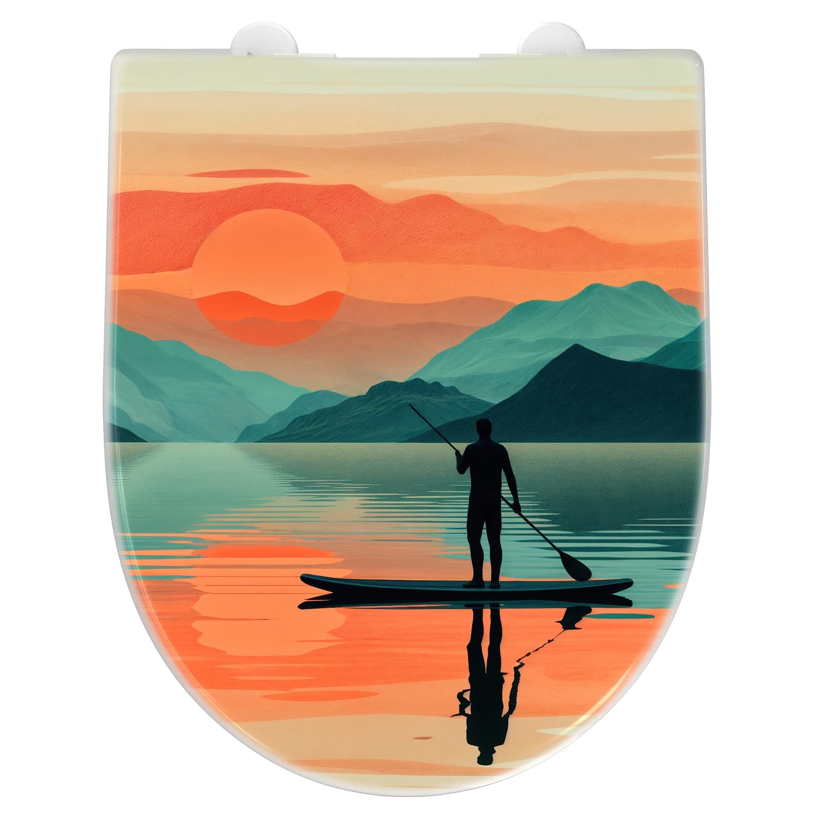 WC-Sitz mit Absenkautomatik Sonnenuntergang Paddler