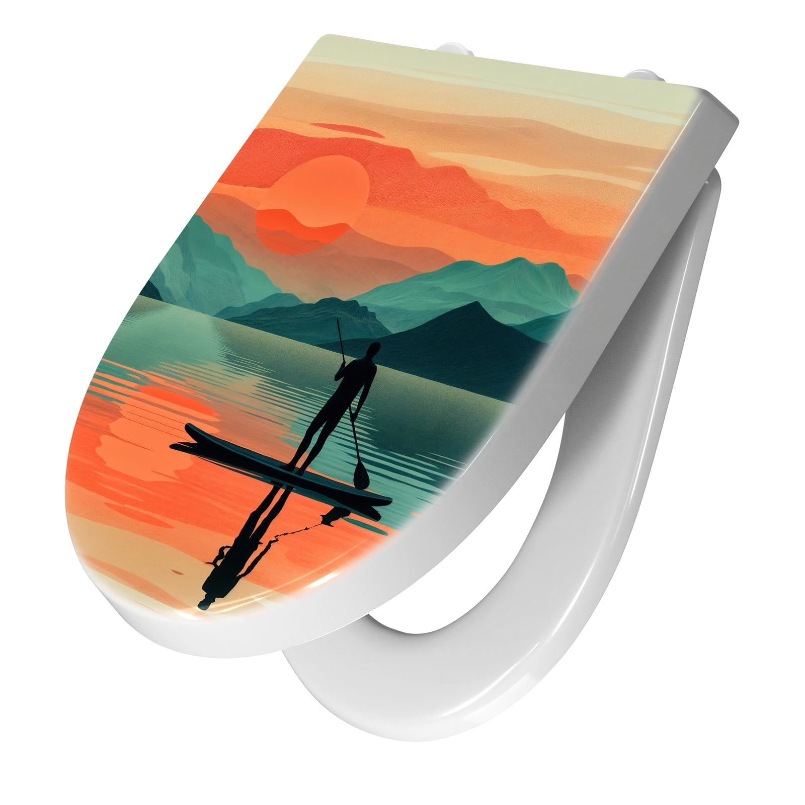 WC-Sitz mit Absenkautomatik Sonnenuntergang Paddler