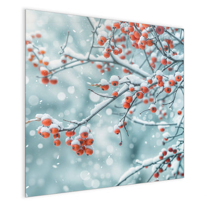 Magnettafel mit dem Motiv Beeren im Schnee