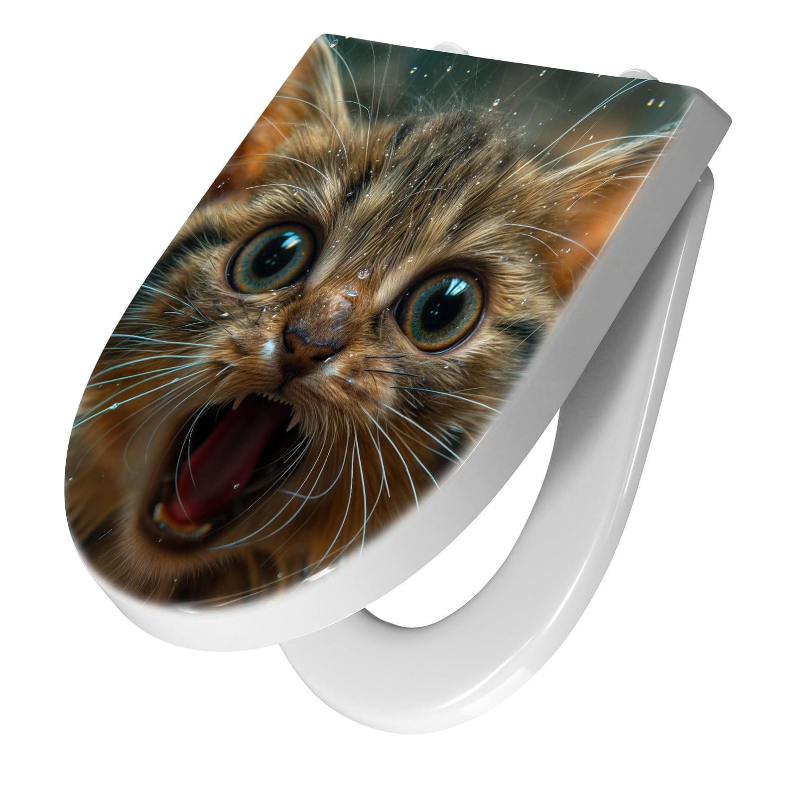 WC-Sitz mit Absenkautomatik Nasse Katze