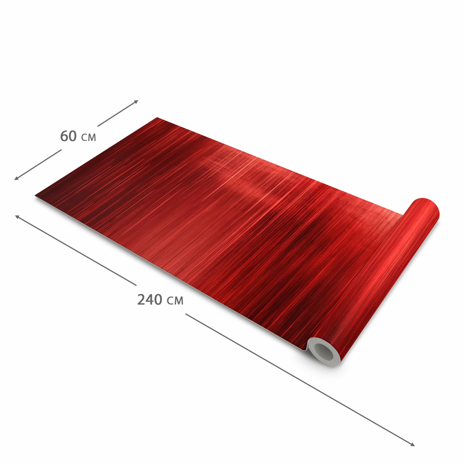 Rutschhemmender waschbarer Küchenläufer mit Motiv Rote Textur in der Größe 60x270 cm