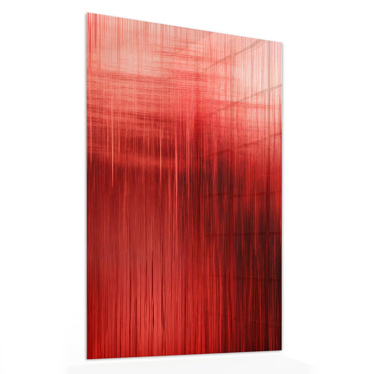 11 Größen – von 30 × 60 bis 60 × 150 cm – Wandbild - Vertikale Linien in Rot - Hochformat