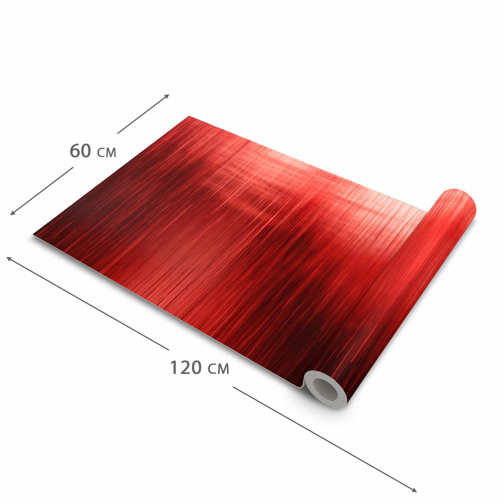 Flacher Küchenläufer mit Motiv Rote Textur in der Grösse 60x270 cm