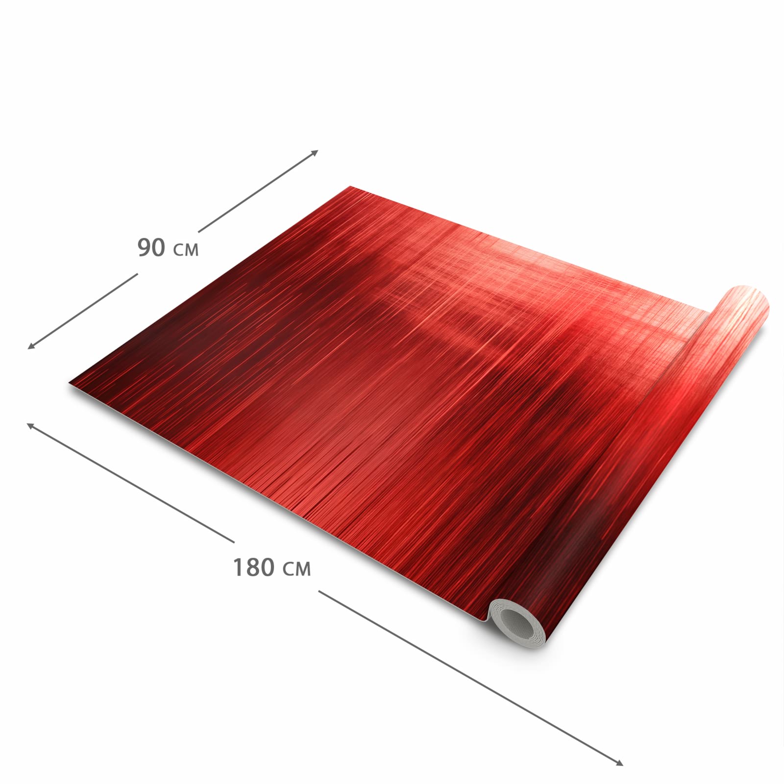 Feuchtigkeitsresistenter waschbarer Teppich Esstisch mit Motiv Rote Textur in der Grösse 60x300 cm