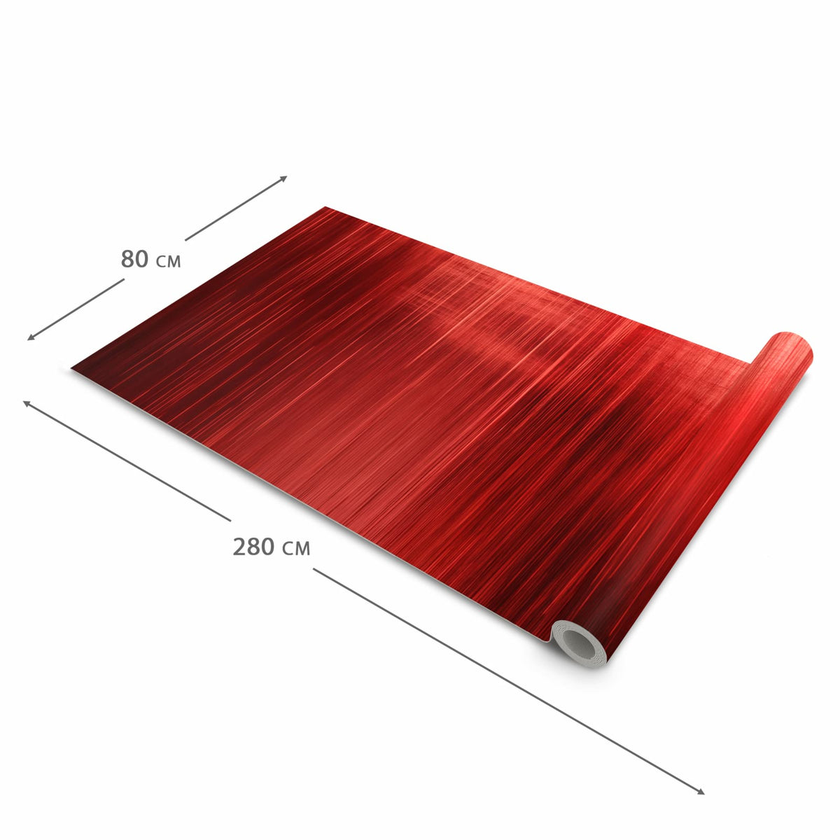 Langlebiger waschbarer Teppich mit Motiv Rote Textur in der Grösse 60x300 cm