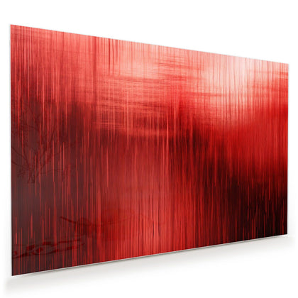 Wandbild mit dem Motiv Vertikale Linien in Rot