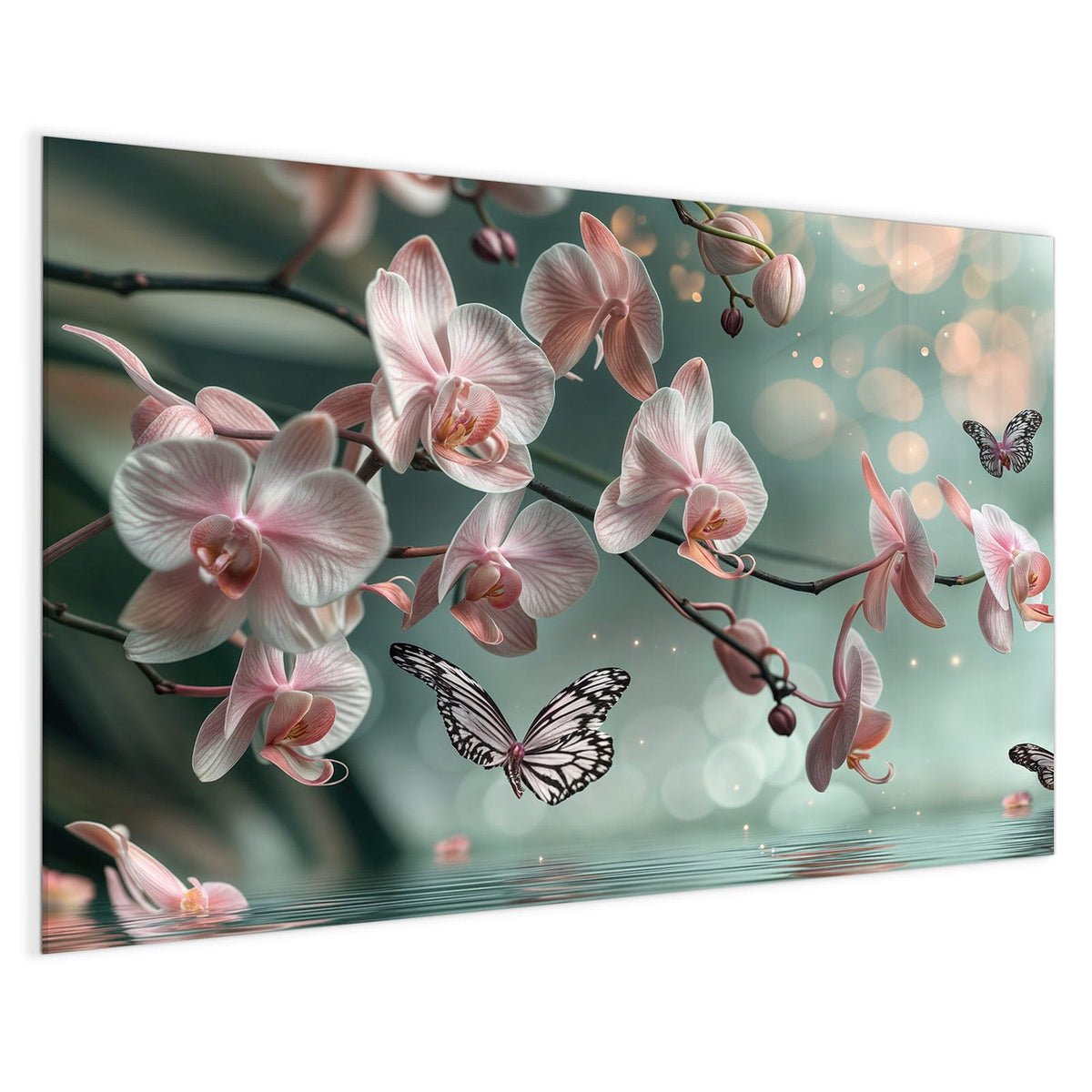 4 mm Glas statt lackiertem Blech – Magnettafel - Orchidee am Wasser