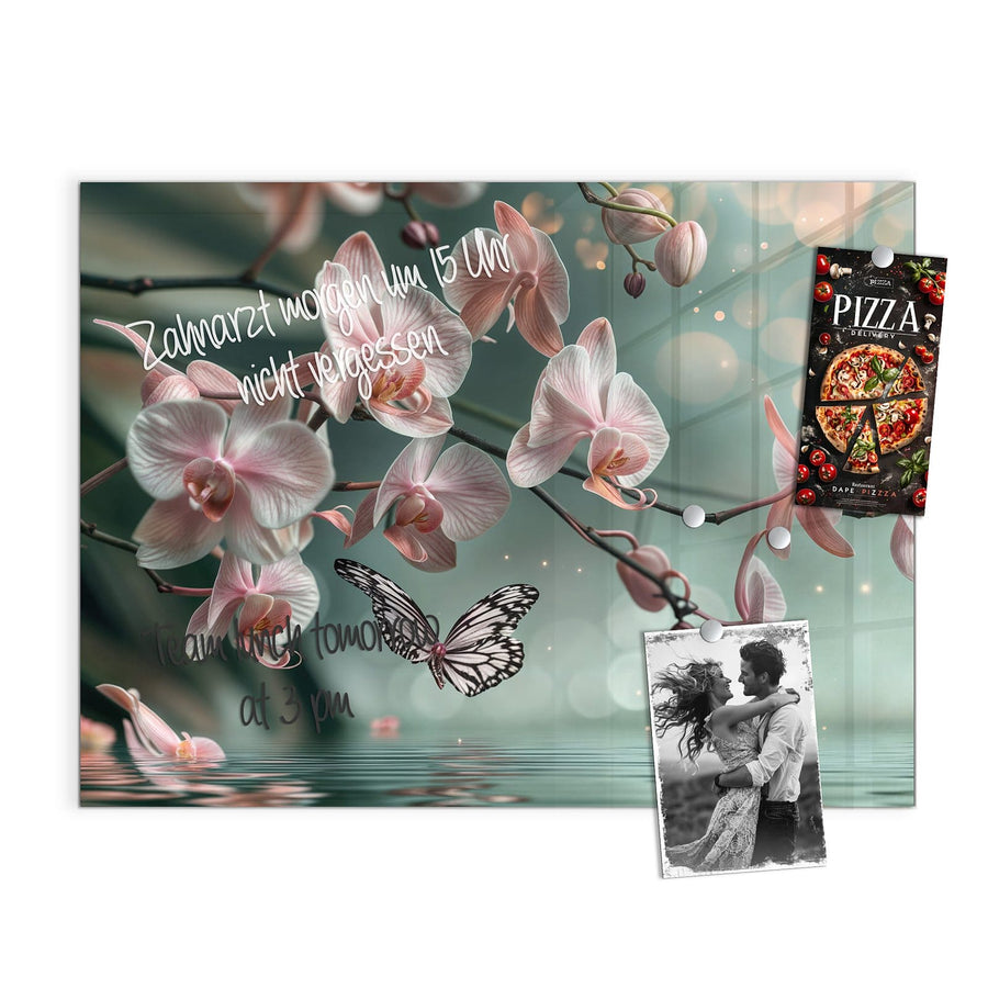 Maße Magnettafel - Orchidee am Wasser