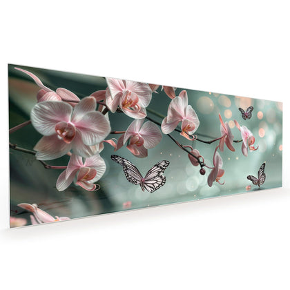 Küchenrückwand mit dem Motiv Orchidee am Wasser