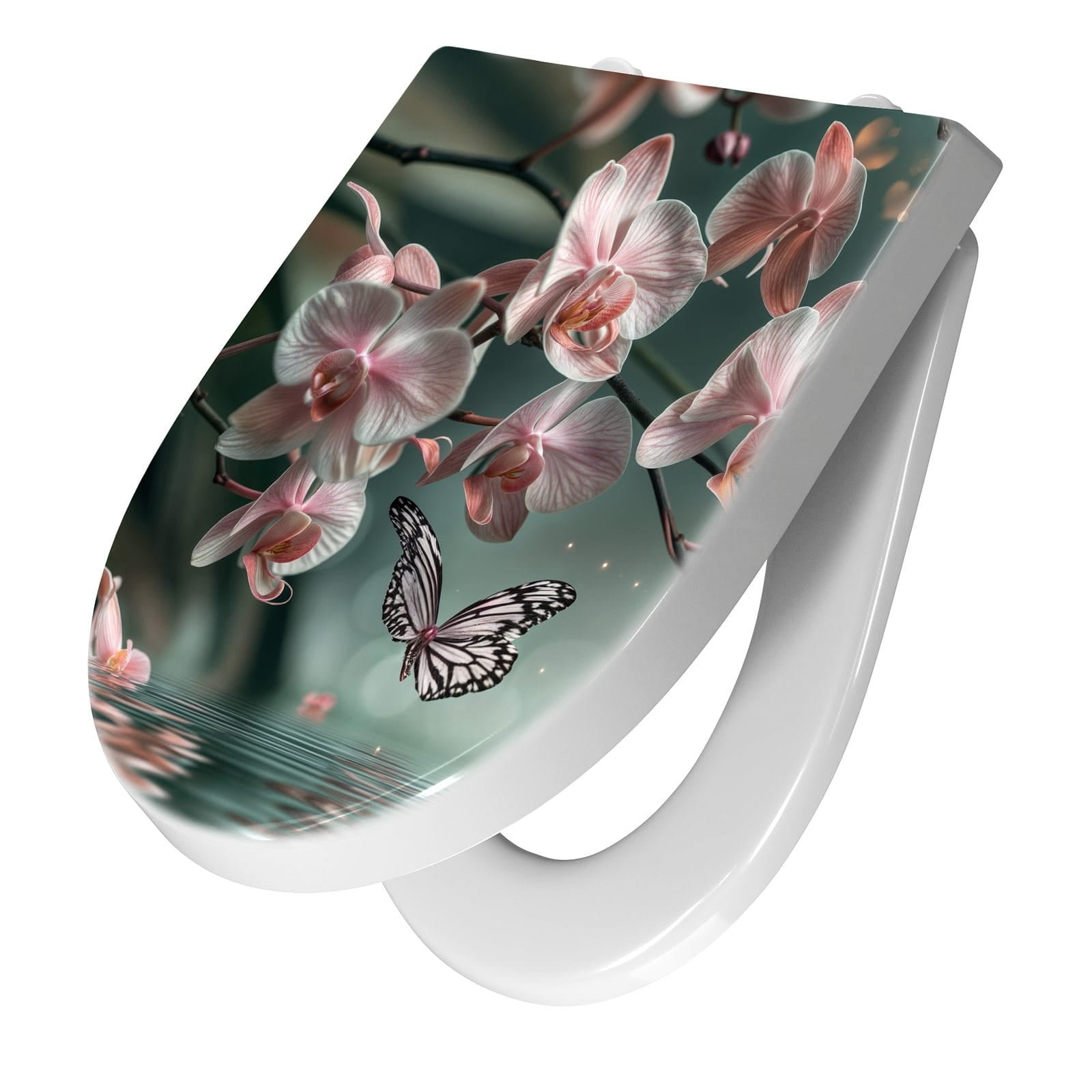 WC-Sitz mit Absenkautomatik Orchideen Schmetterling