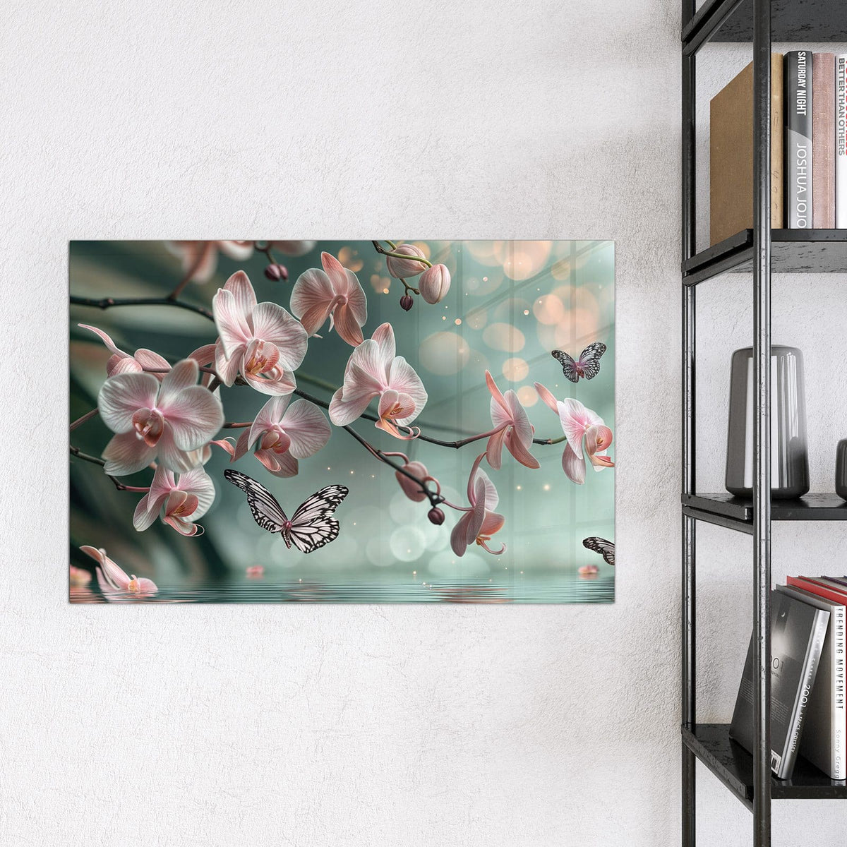 9 Größen – von 30 × 30 bis 120 × 90 cm – Magnettafel - Orchidee am Wasser