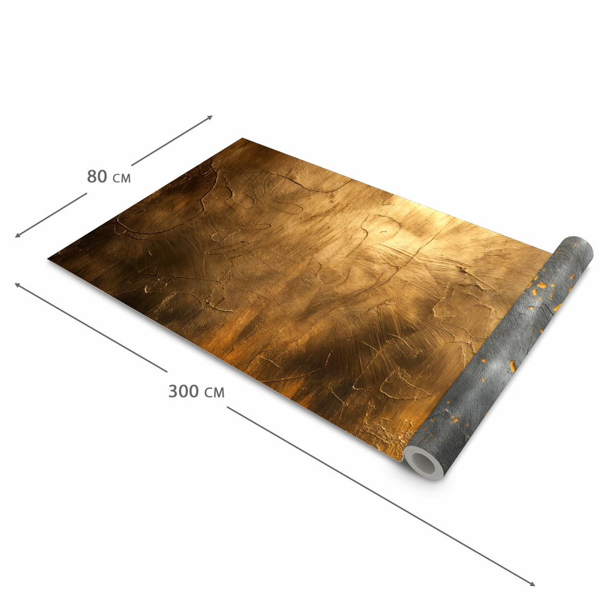 Abwaschbarer Küchenteppich mit Motiv Metallische Textur in der Größe 60x270 cm schützt den Boden