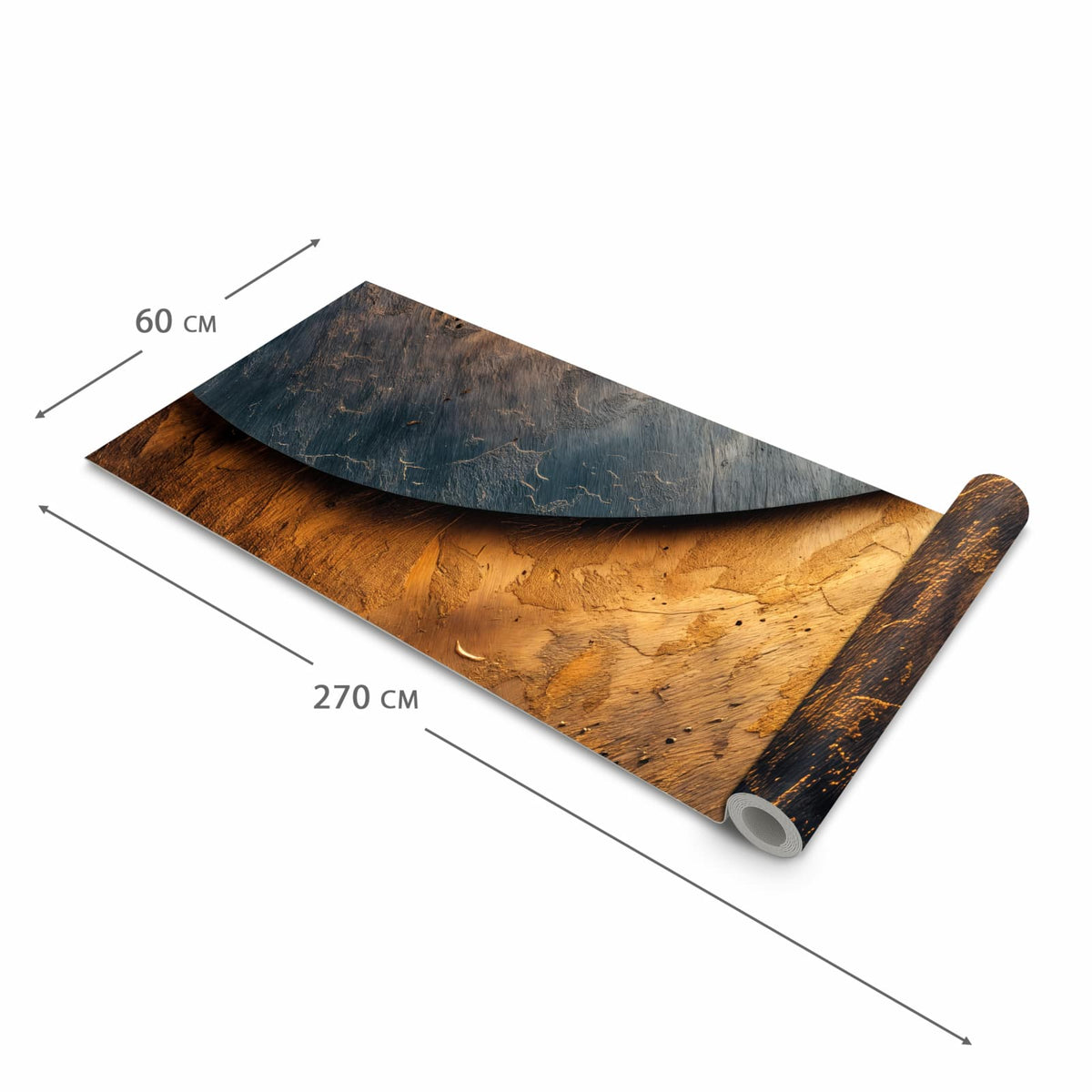 UV-beständiger Küchenteppich mit Motiv Abstraktes Metall in der Größe 60x240 cm