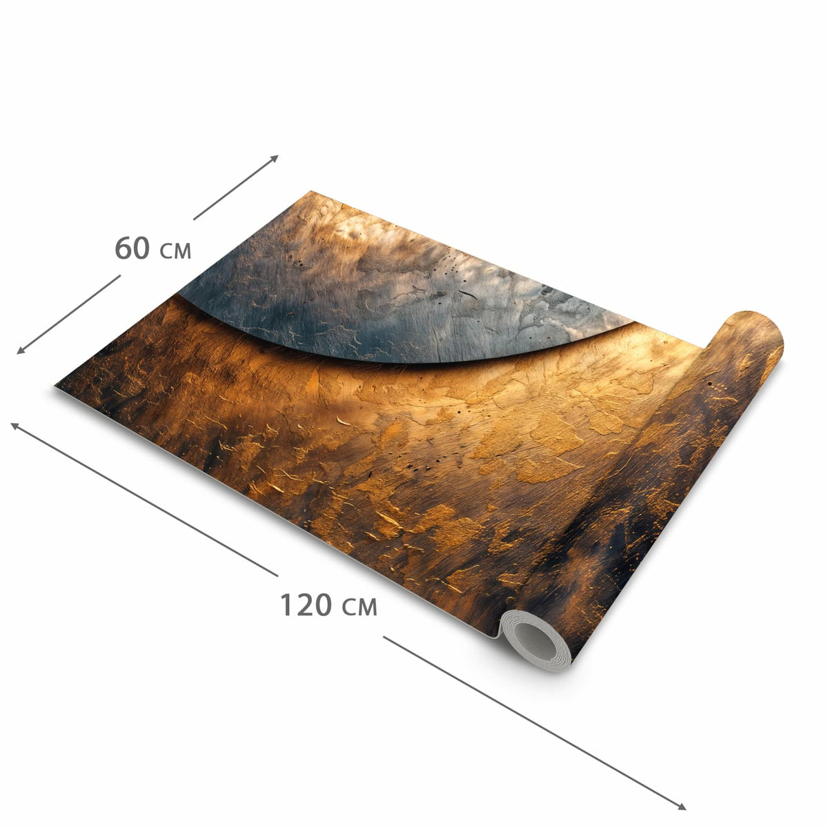 Küchenteppich mit Motiv Abstraktes Metall in der Grösse 60x240 cm für sicheres Aufbewahren