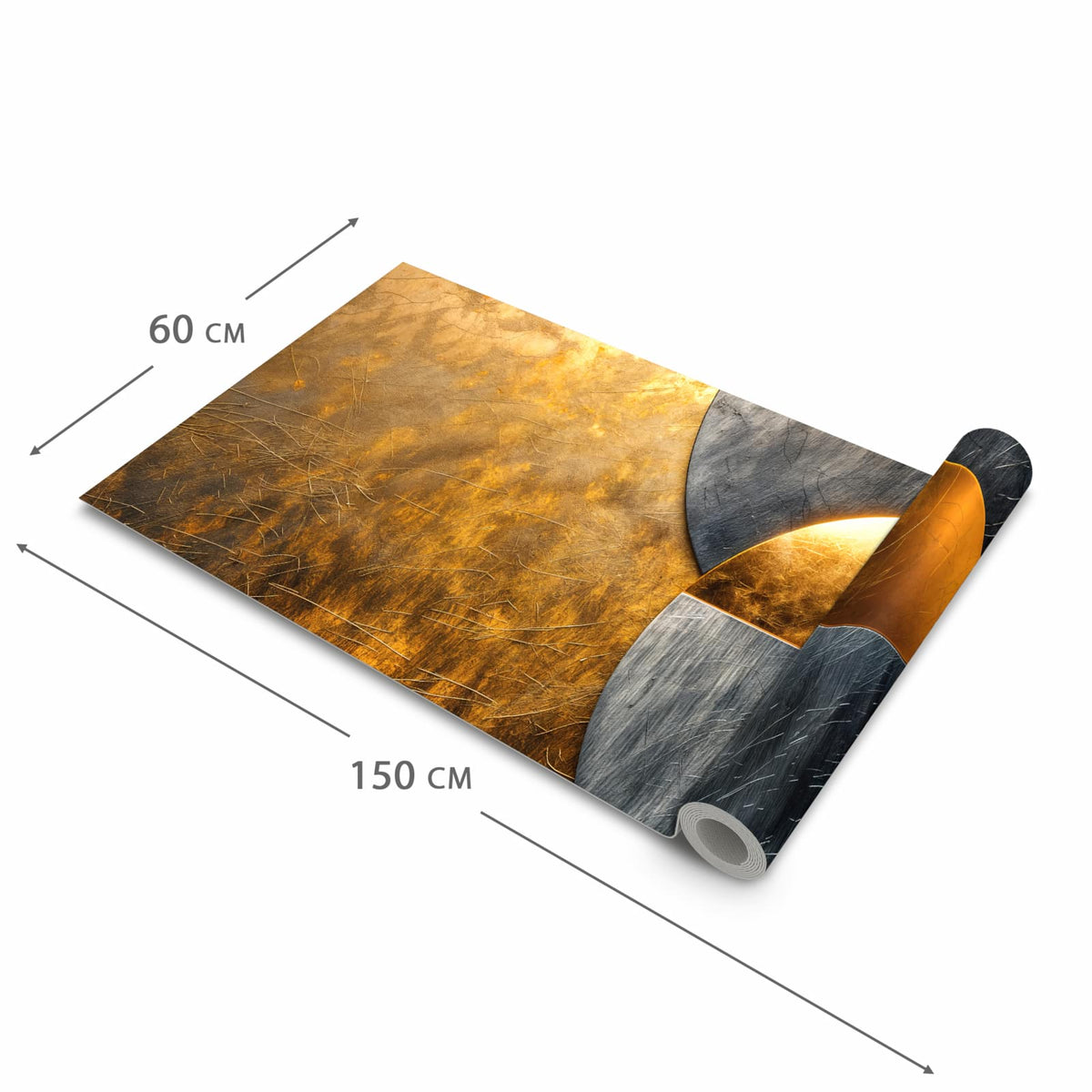 Waschbarer Küchenläufer mit Motiv Kreise von Abstrakte in der Größe 60x240 cm für angenehme Haptik