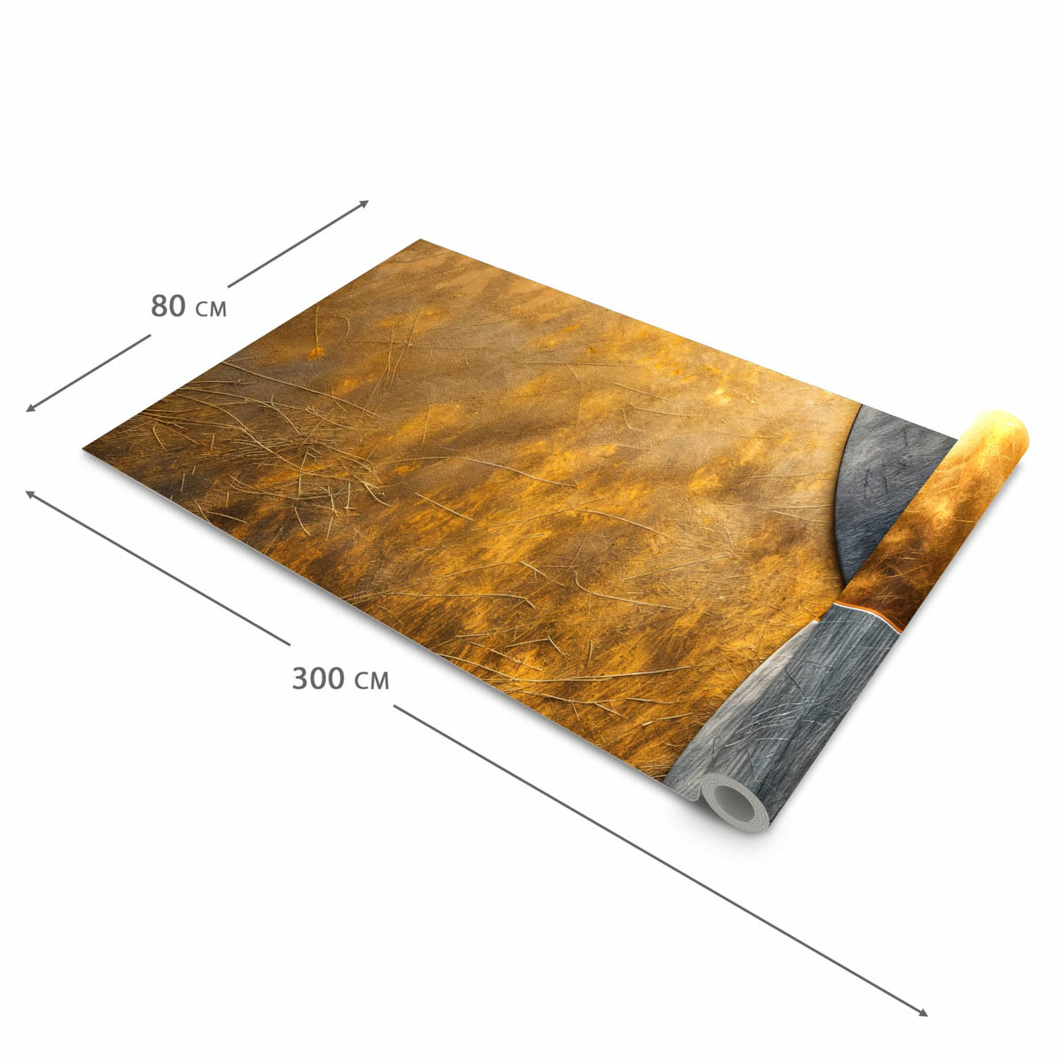 Bodenschonender rutschfester Küchenteppich mit Motiv Kreise von Abstrakte in der Grösse 60x240 cm