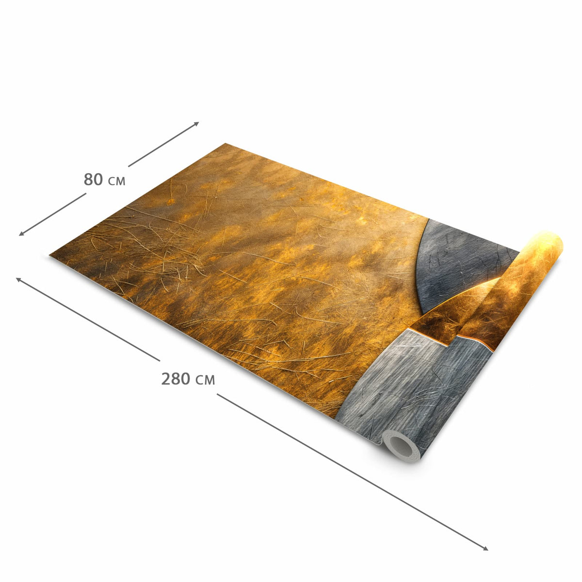 Waschbarer Küchenteppich mit Motiv Kreise von Abstrakte in der Größe 60x240 cm für Ordnung