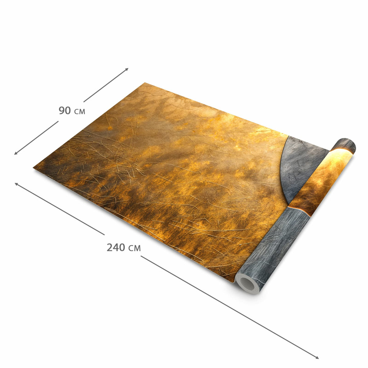 Formstabiler Bodenläufer Teppich mit Motiv Kreise von Abstrakte in der Grösse 60x240 cm