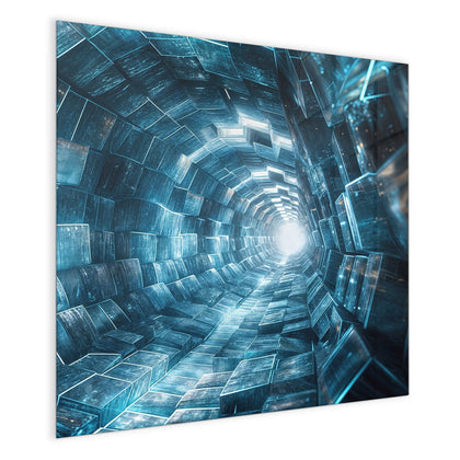 Magnettafel mit dem Motiv Futuristischer Tunnel