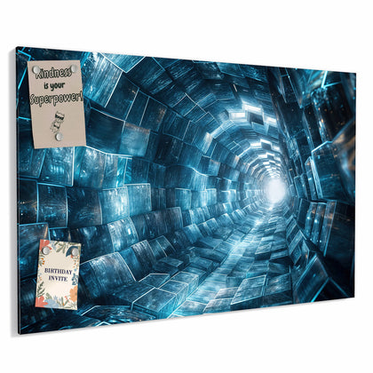 Metall Magnettafel mit dem Motiv Futuristischer Tunnel
