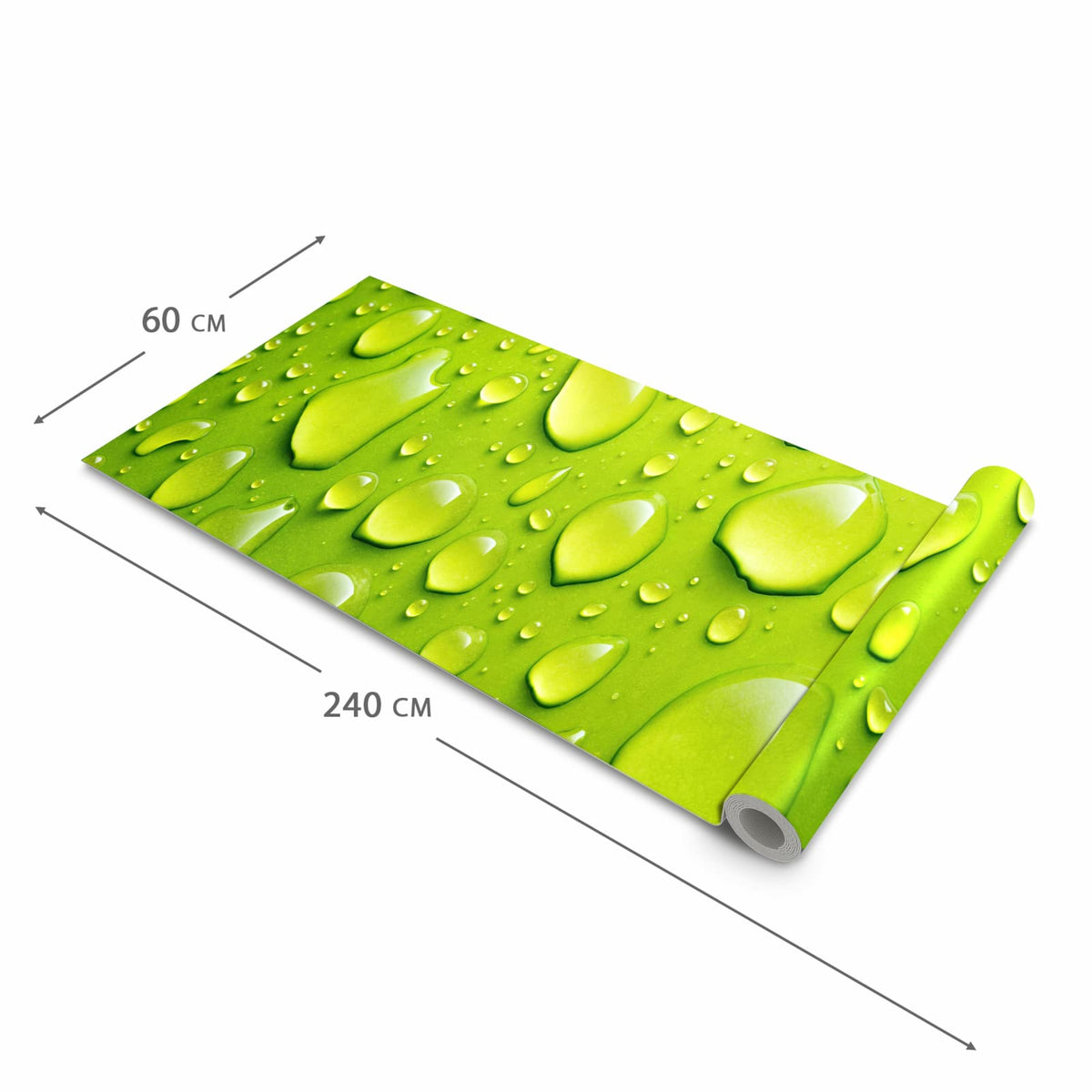 Langlebiger moderner Küchenläufer mit Motiv Sanfte Wassertropfen in der Grösse 60x180 cm