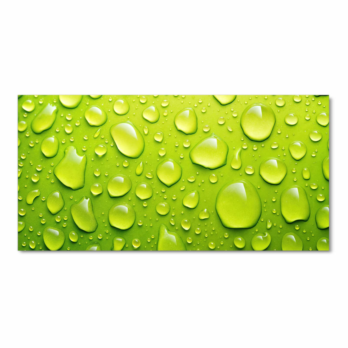 Waschbarer Teppich für Esstisch mit Motiv Sanfte Wassertropfen in Frontansicht für Ordnung