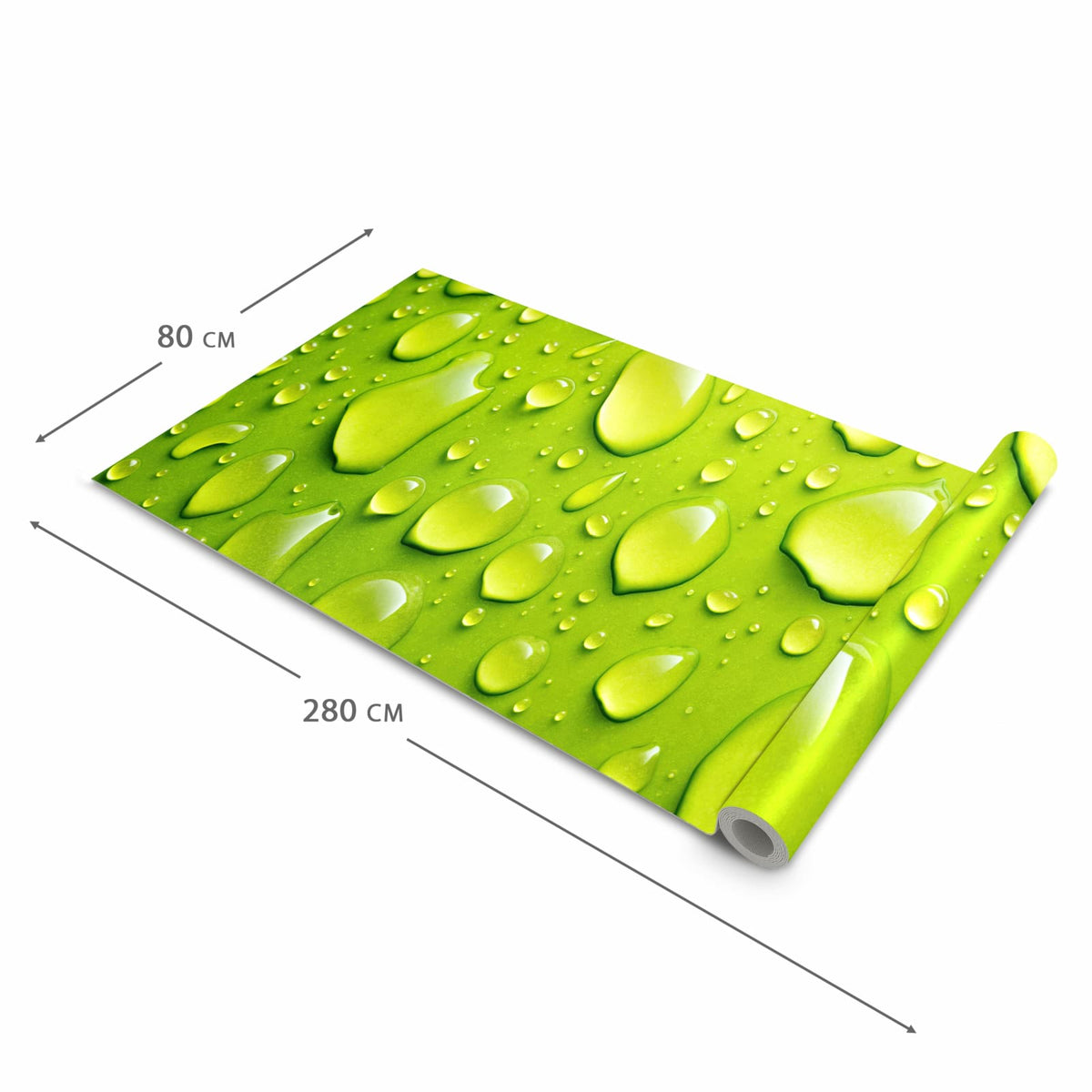 Farbbeständiger Küchenläufer mit Motiv Sanfte Wassertropfen in der Grösse 60x180 cm
