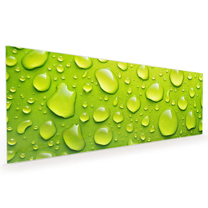 Küchenrückwand mit dem Motiv Tropfen auf Grün