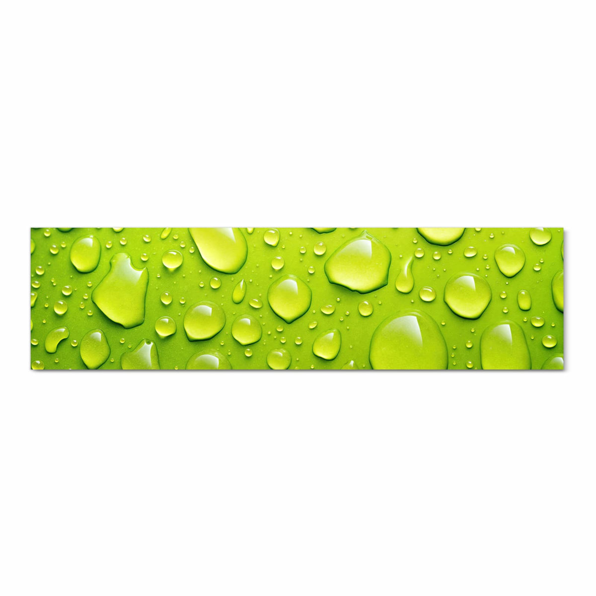 Waschbarer Küchenteppich mit Motiv Sanfte Wassertropfen in Frontansicht für Trittkomfort