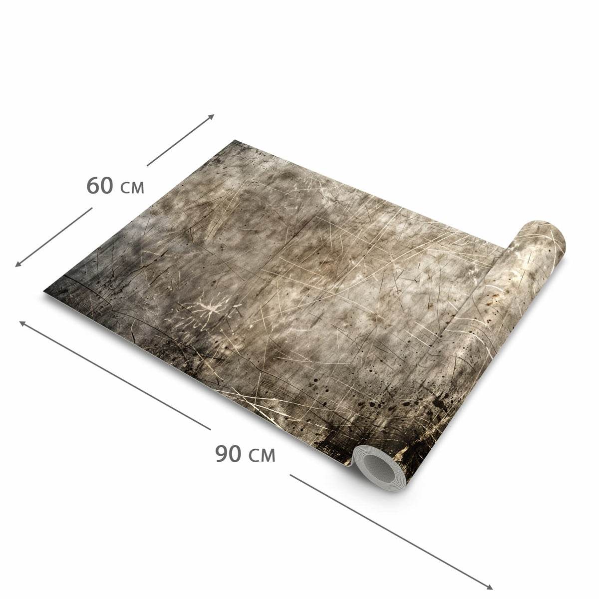 Langlebiger rutschfester Küchenteppich mit Motiv Abstrakte Kratzstruktur in der Grösse 60x150 cm