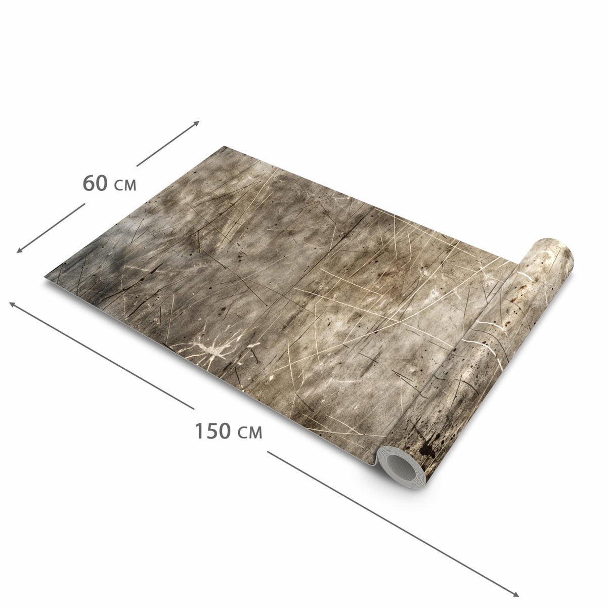 Rutschfester Küchenteppich mit Motiv Abstrakte Kratzstruktur in der Größe 60x150 cm für Trittkomfort