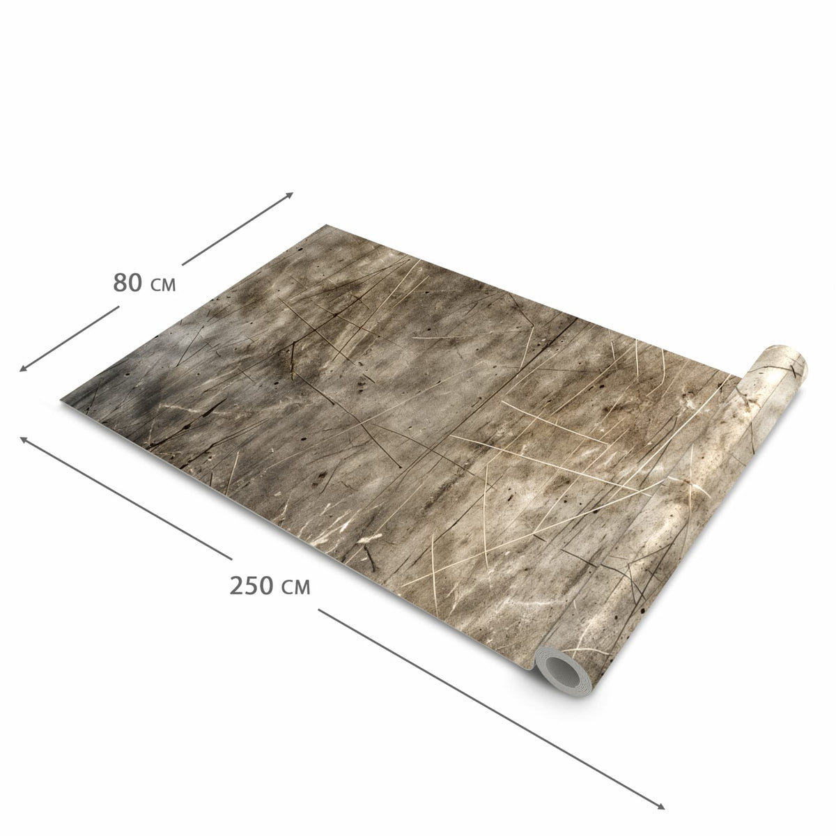 Pflegeleichter Küchenläufer mit Motiv Abstrakte Kratzstruktur in der Grösse 60x180 cm