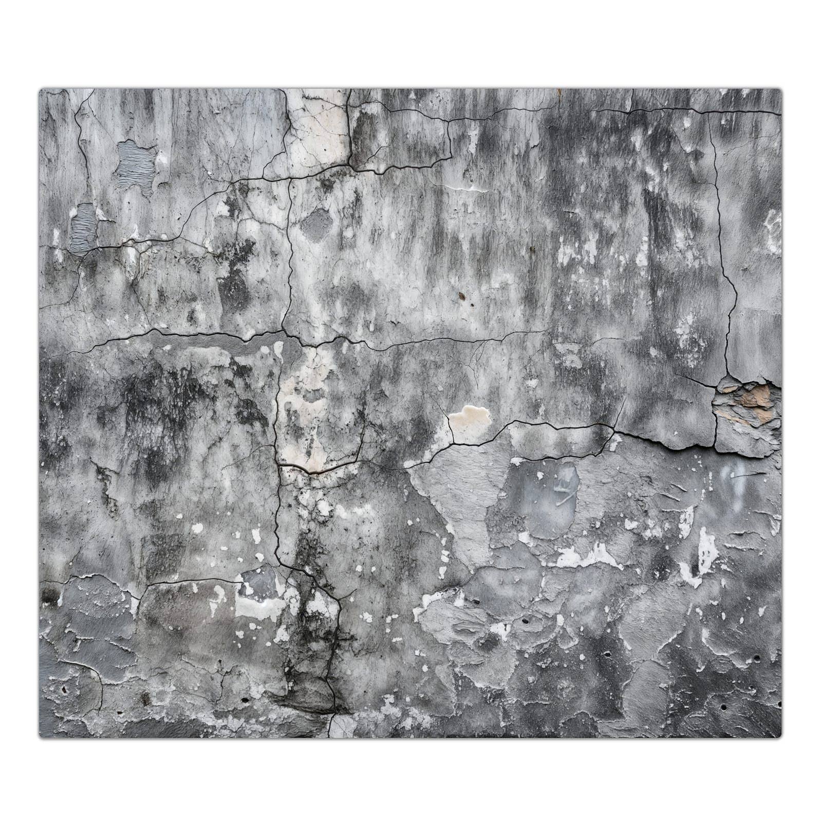 1-teilige Herdabdeckplatte mit Gealterte Wandoberfläche-Motiv in der Frontansicht #grösse_1-Teilig (60x52cm)