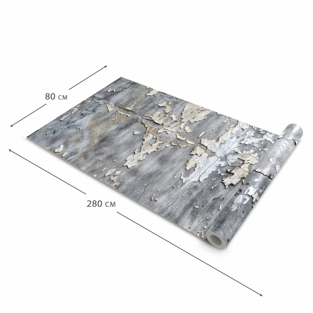 Pflegeleichter Küchenläufer mit Motiv Abblätternde Wand in der Grösse 60x150 cm