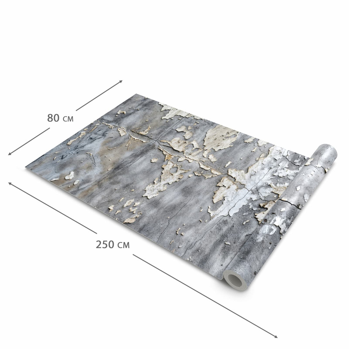 Rutschhemmender Küchenläufer mit Motiv Abblätternde Wand in der Größe 60x150 cm