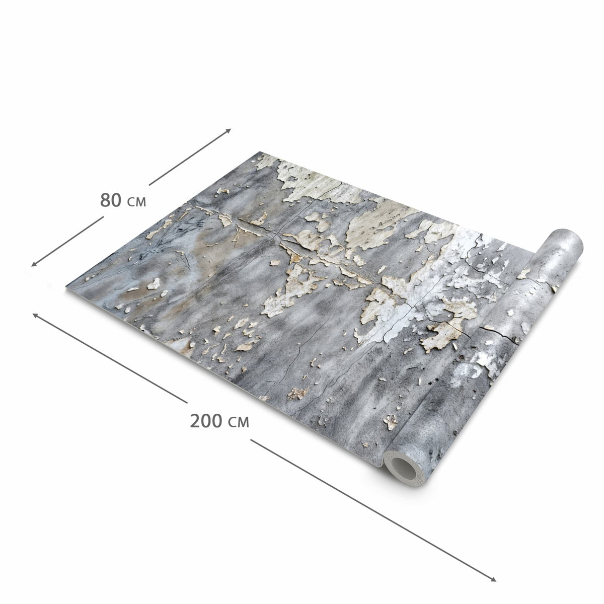 Komfortabler waschbarer Küchenteppich mit Motiv Abblätternde Wand in der Grösse 60x150 cm