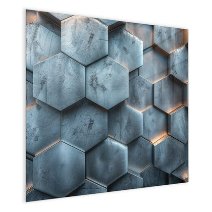 Magnettafel mit dem Motiv Wabenmuster in Blau