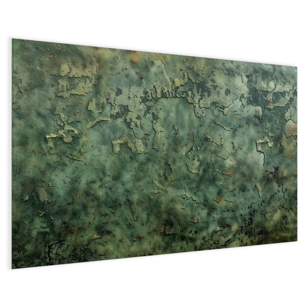 4 mm Glas statt lackiertem Blech – Magnettafel - Moosgrüne Wand