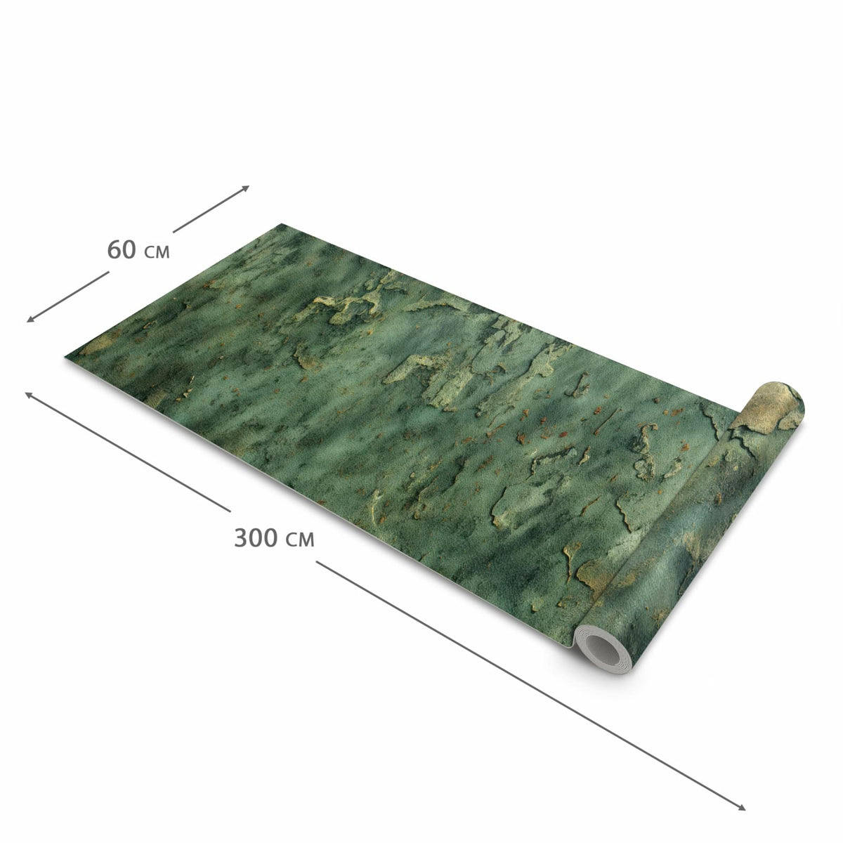 Komfortabler waschbarer Küchenteppich mit Motiv Verwitterte Textur in der Grösse 60x120 cm