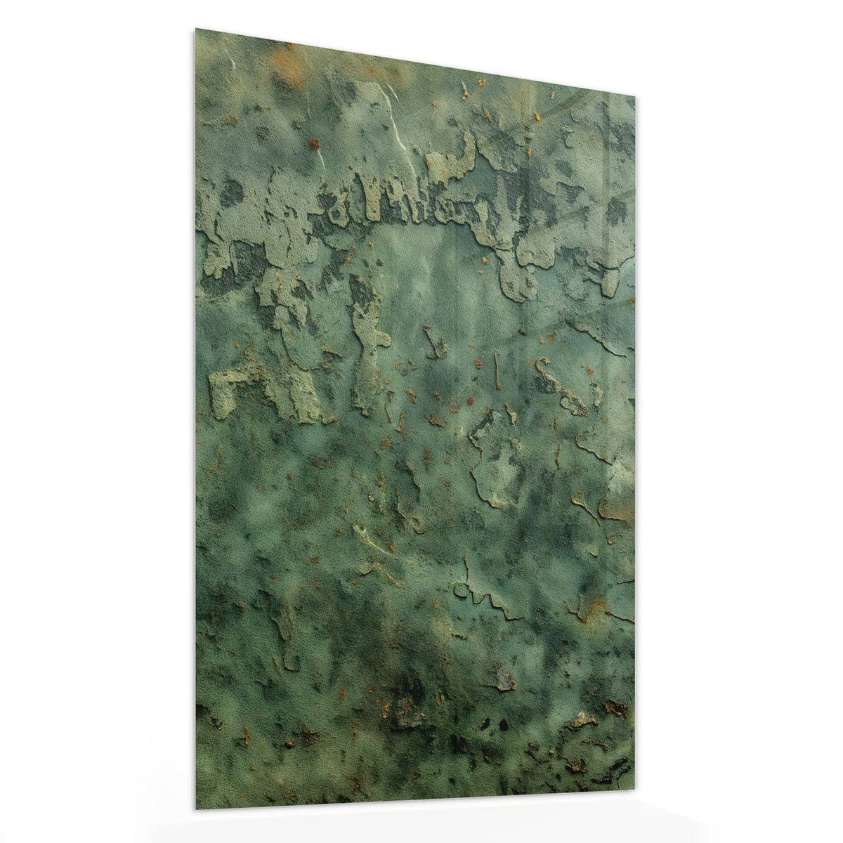 11 Größen – von 30 × 60 bis 60 × 150 cm – Wandbild - Moosgrüne Wand - Hochformat