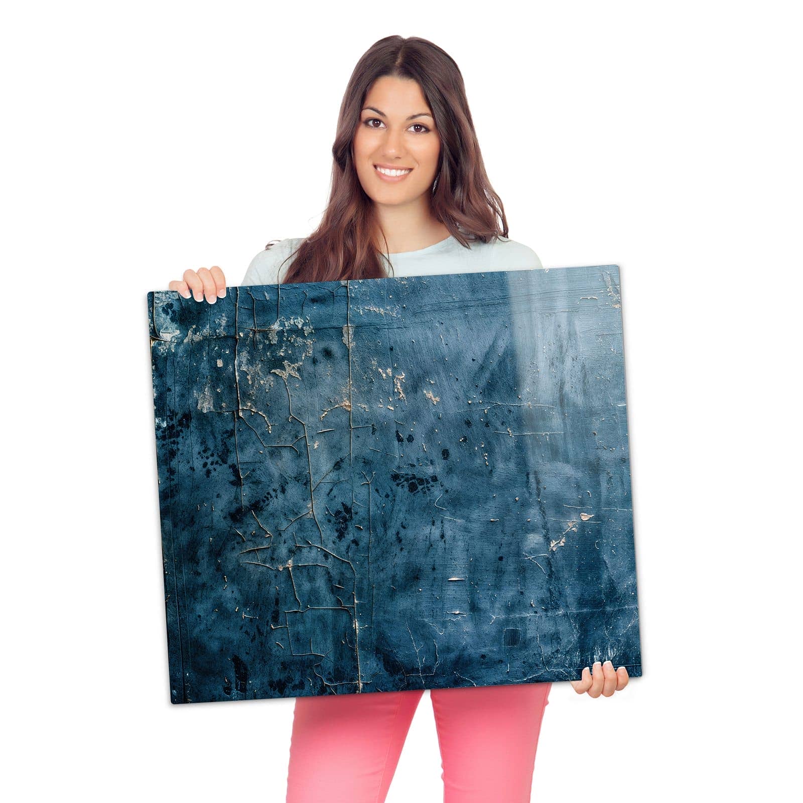 Abdeckplatte für Ceranfeld mit Verwitterte & Wand-Motiv wird zur Größendarstellung gehalten